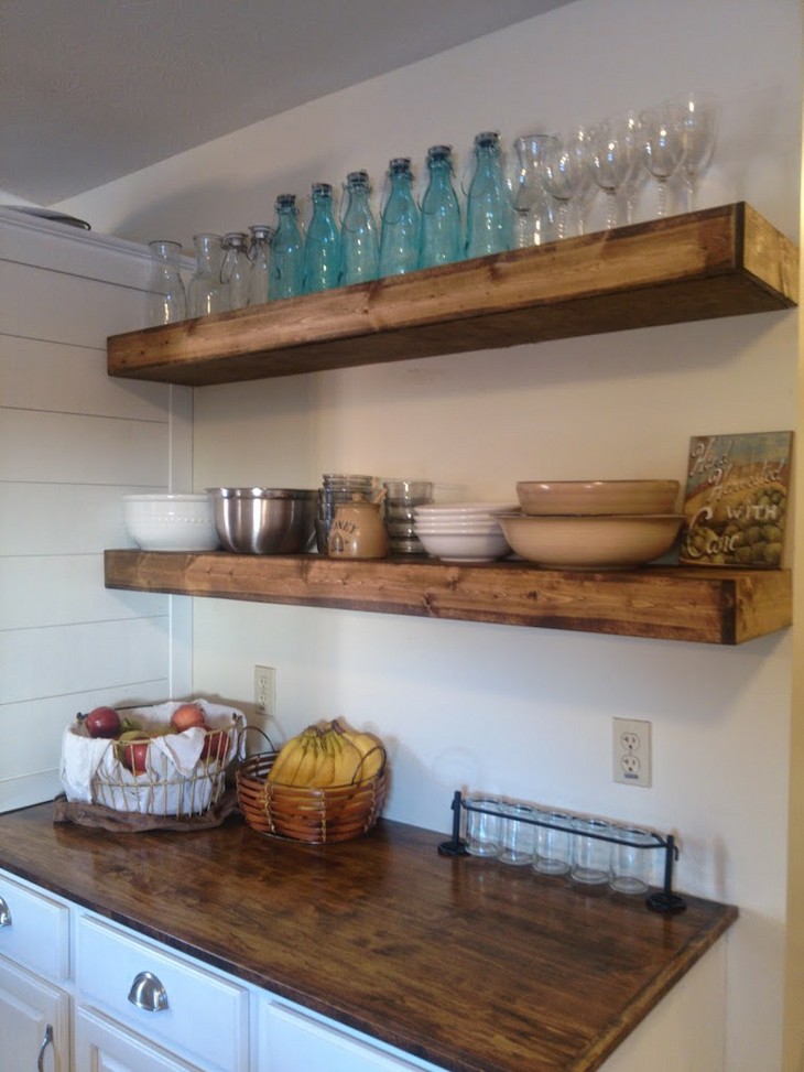 20$ Wood Floating Shelves