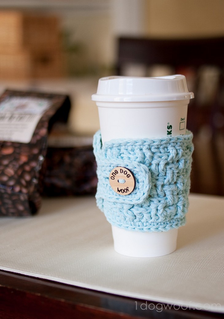 Basketweave Cup Cozy Crochet Pattern
