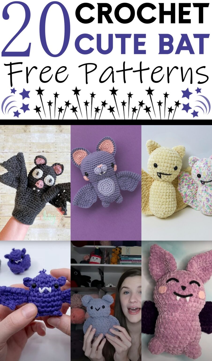 20 Crochet Bat Free Patterns & Amigurumi + Spooky Tutorials - Clairea ...