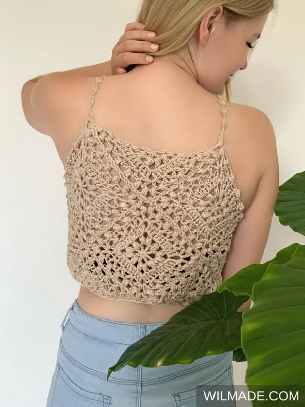 Crochet Tulip Granny Square Top