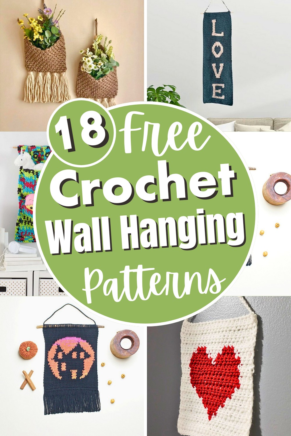 18 Free Crochet Wall Hanging Patterns For Decoration - Clairea Belle Makes