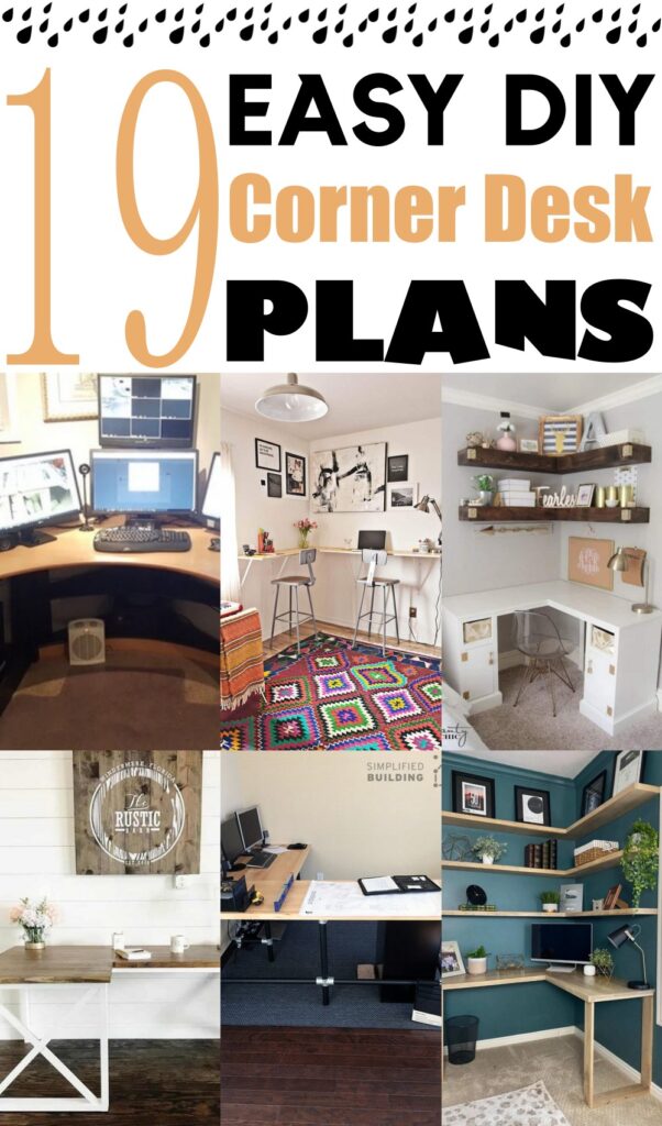 19 DIY Corner Desk Plans To Use Wasted Corners - Clairea Belle Makes