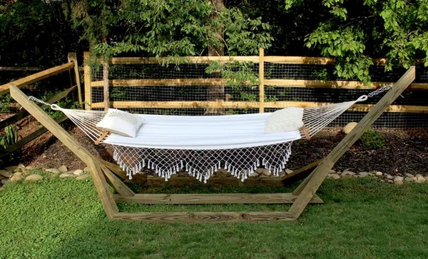 DIY Hammock Stand Wood