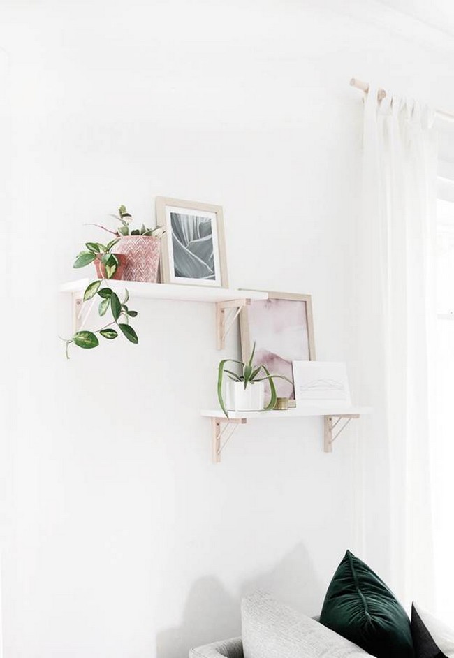 DIY Modern Wood Shelf Brackets