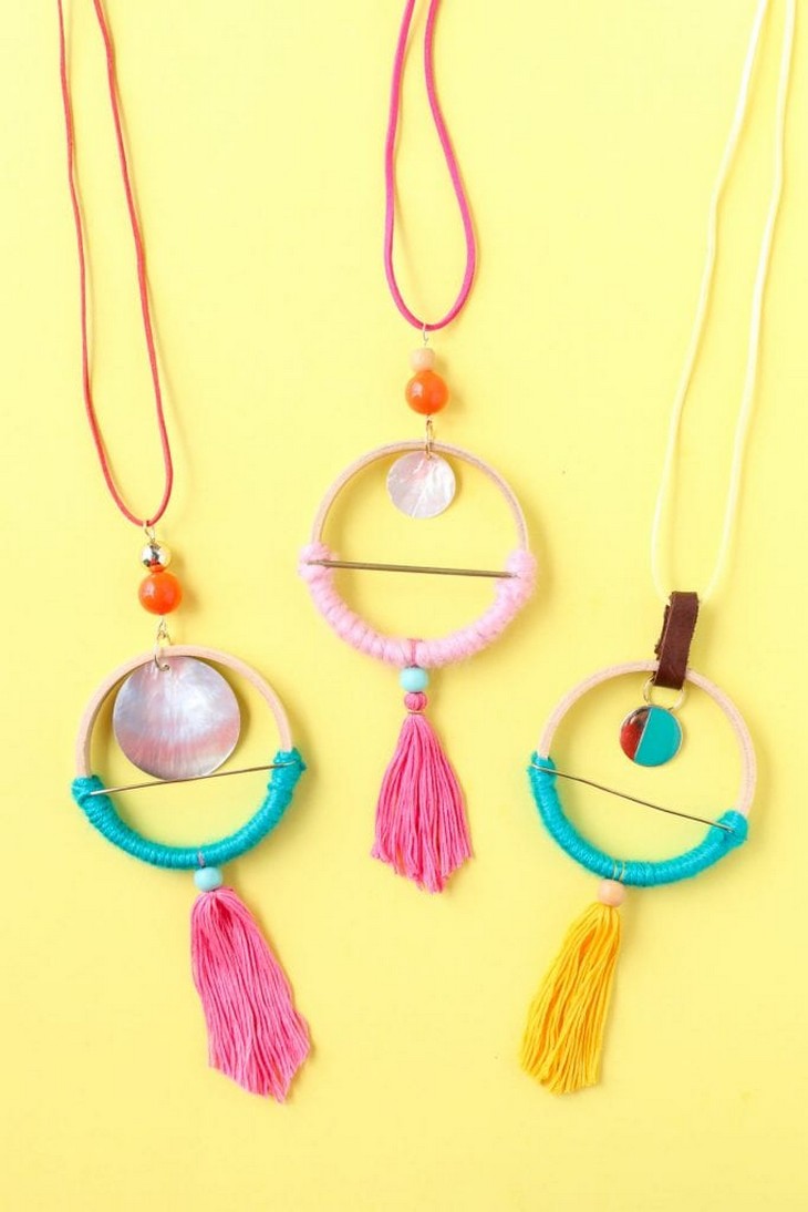 DIY Scandinavian Hoop Necklaces