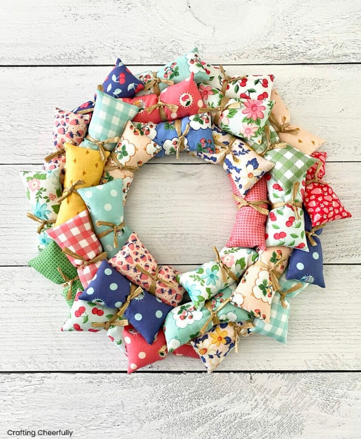 DIY Summer Fabric Wreath