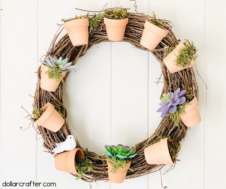 DIY Terracotta Succulent Wreath