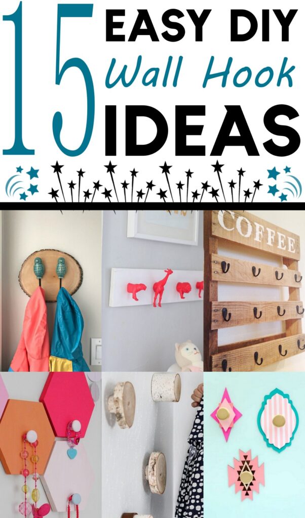 View of 15 DIY Wall Hook Ideas For Hanging In Style - Clairea Belle Makes