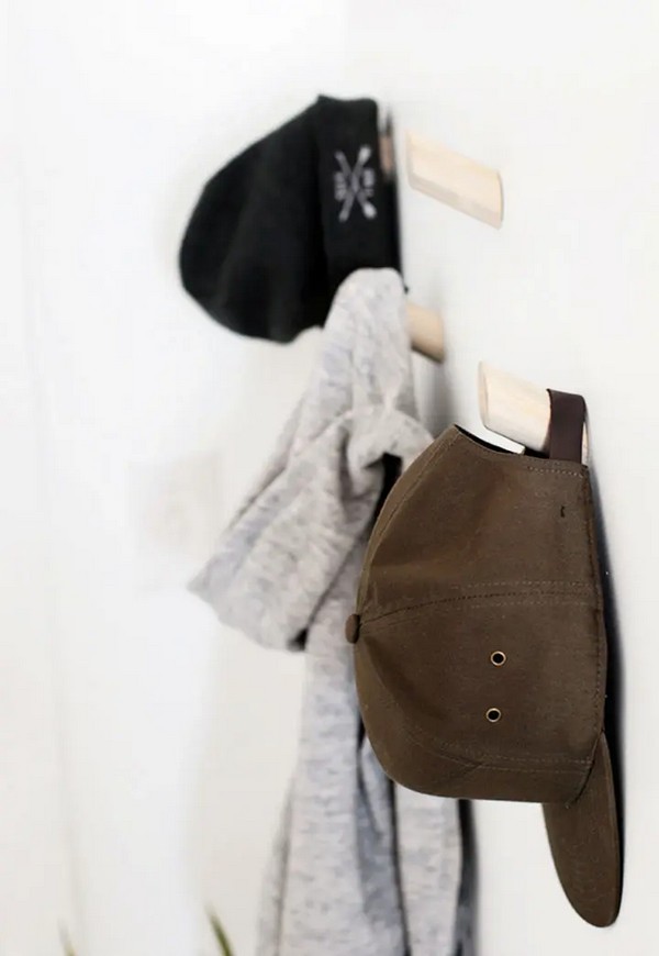 Dowel Wall Hooks for Hats