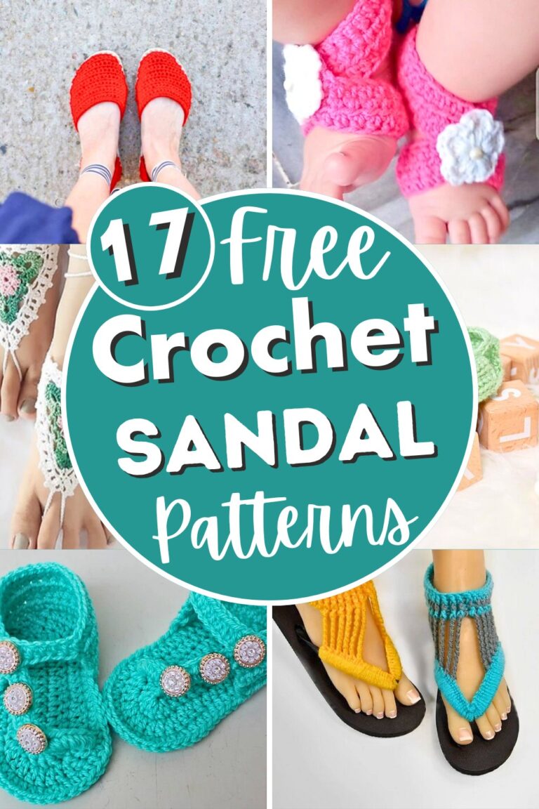 17 Free Crochet Sandal Patterns To Stay Barefoot This Summer - Clairea ...