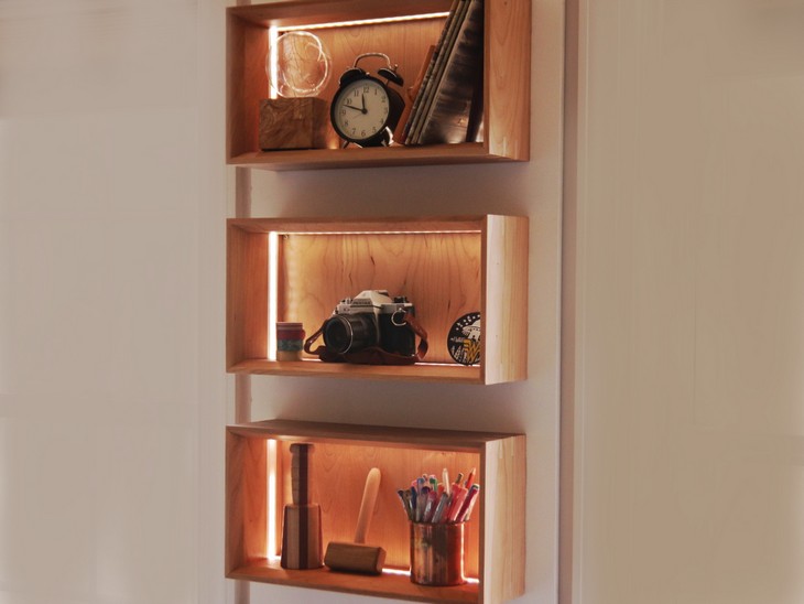 LED Floating Shelves