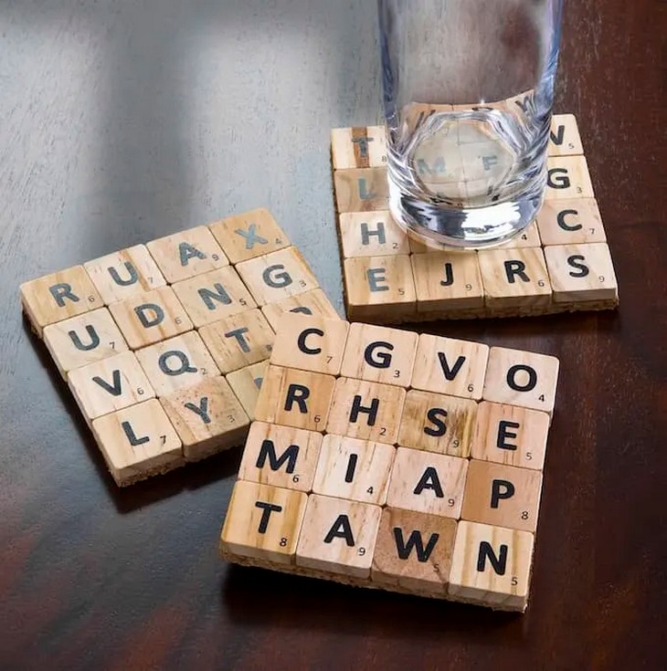 Make Scrabble Tile Coasters In Minutes
