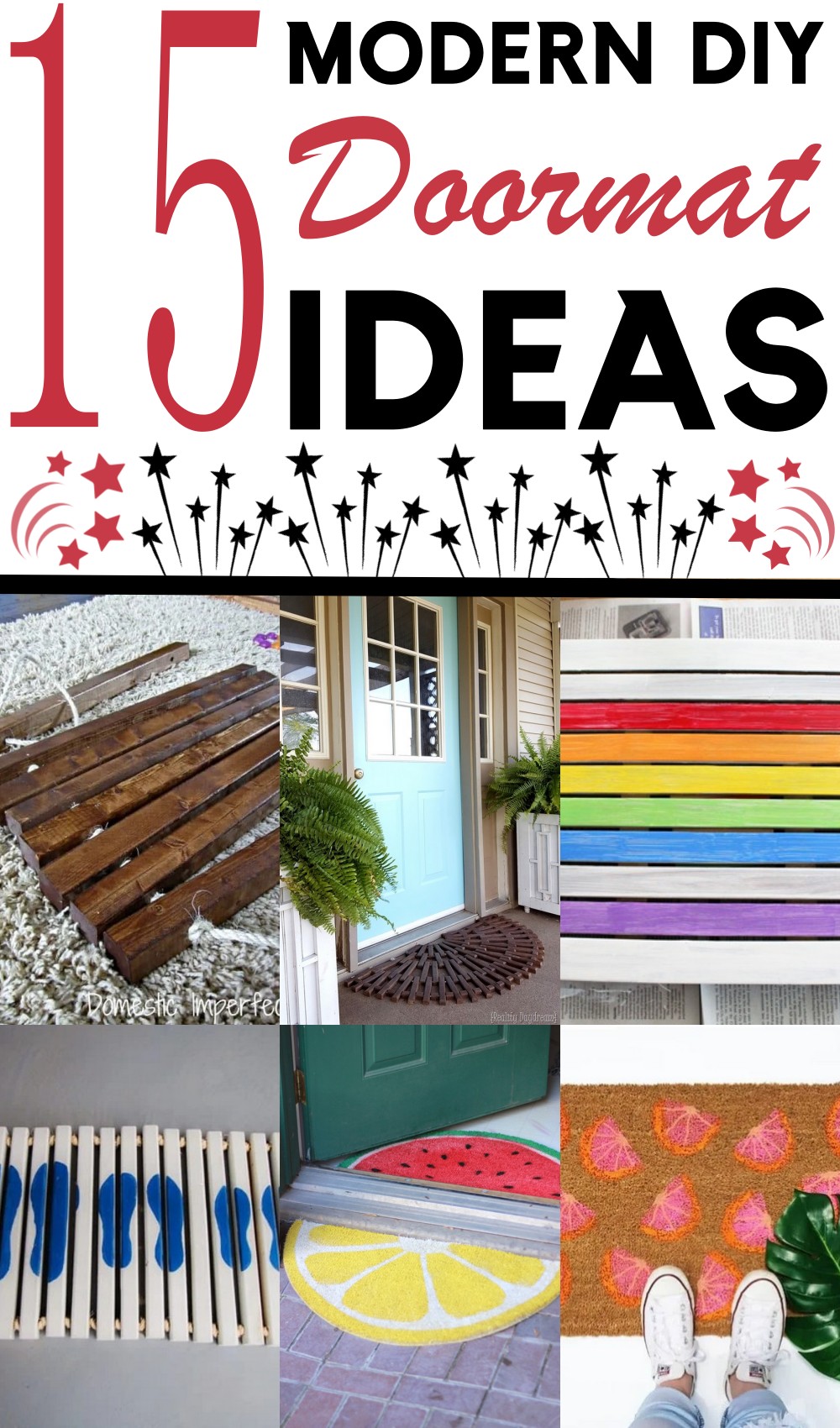 15 Modern DIY Doormat Ideas To Embellish Door Porch+ Tutorials ...