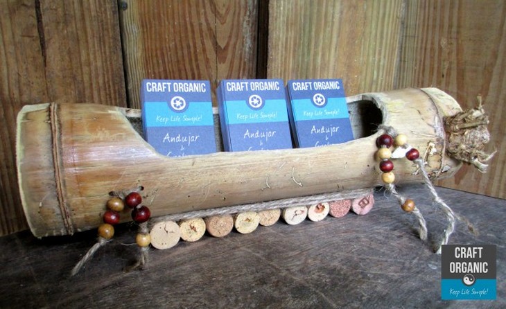 Simple Bamboo Business Card Holder