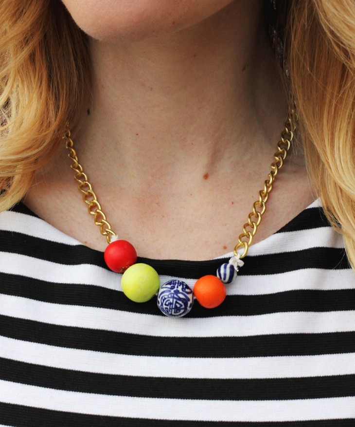 Simple Beaded Statement Necklace