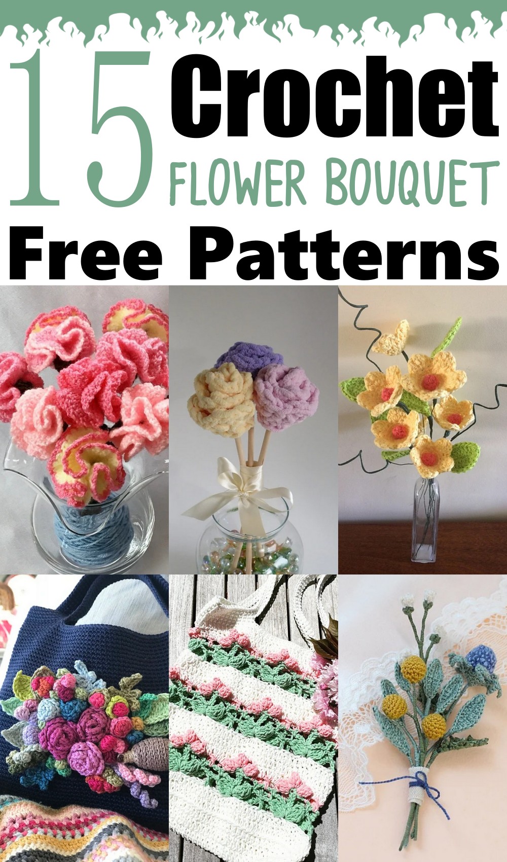 Crochet Flower Bouquet Patterns 1