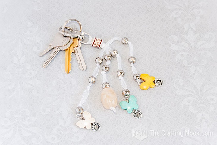 Easy DIY Beaded Keychain With Butterflies