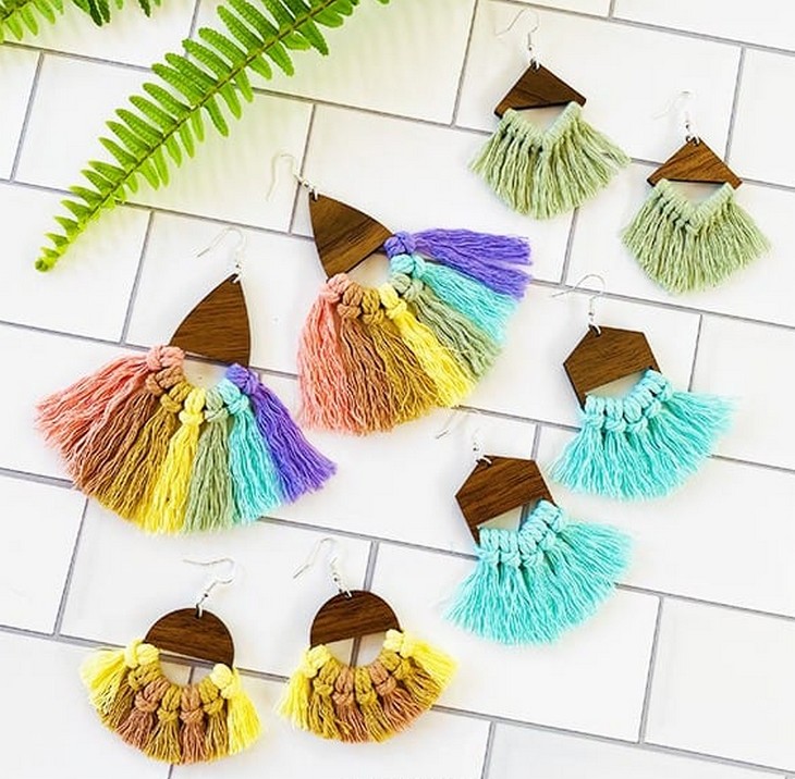 How To Make Easy Macrame Earrings For Beginners