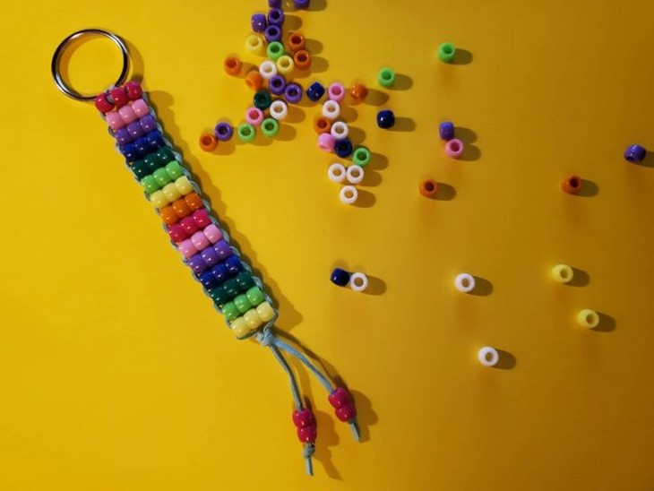How To Make Rainbow Pony Bead Keychains