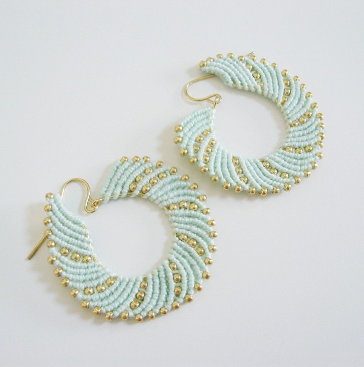 Macrame Swirl Earrings