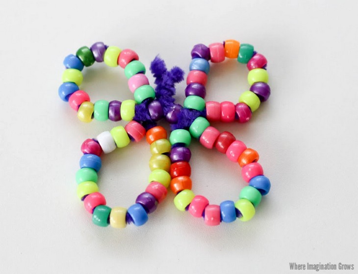 Pony Bead Butterfly Craft For Kids