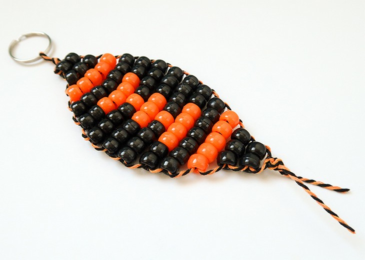 Pony Bead Football Keychain Craft
