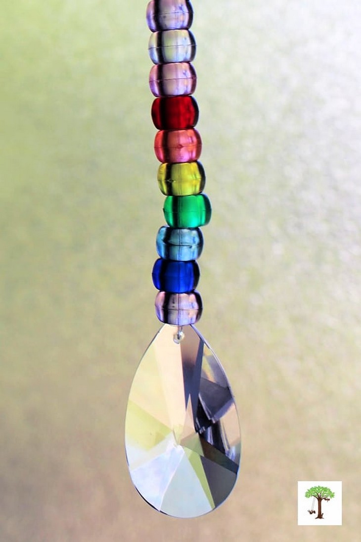 Pony Bead and Prism Suncatcher Craft