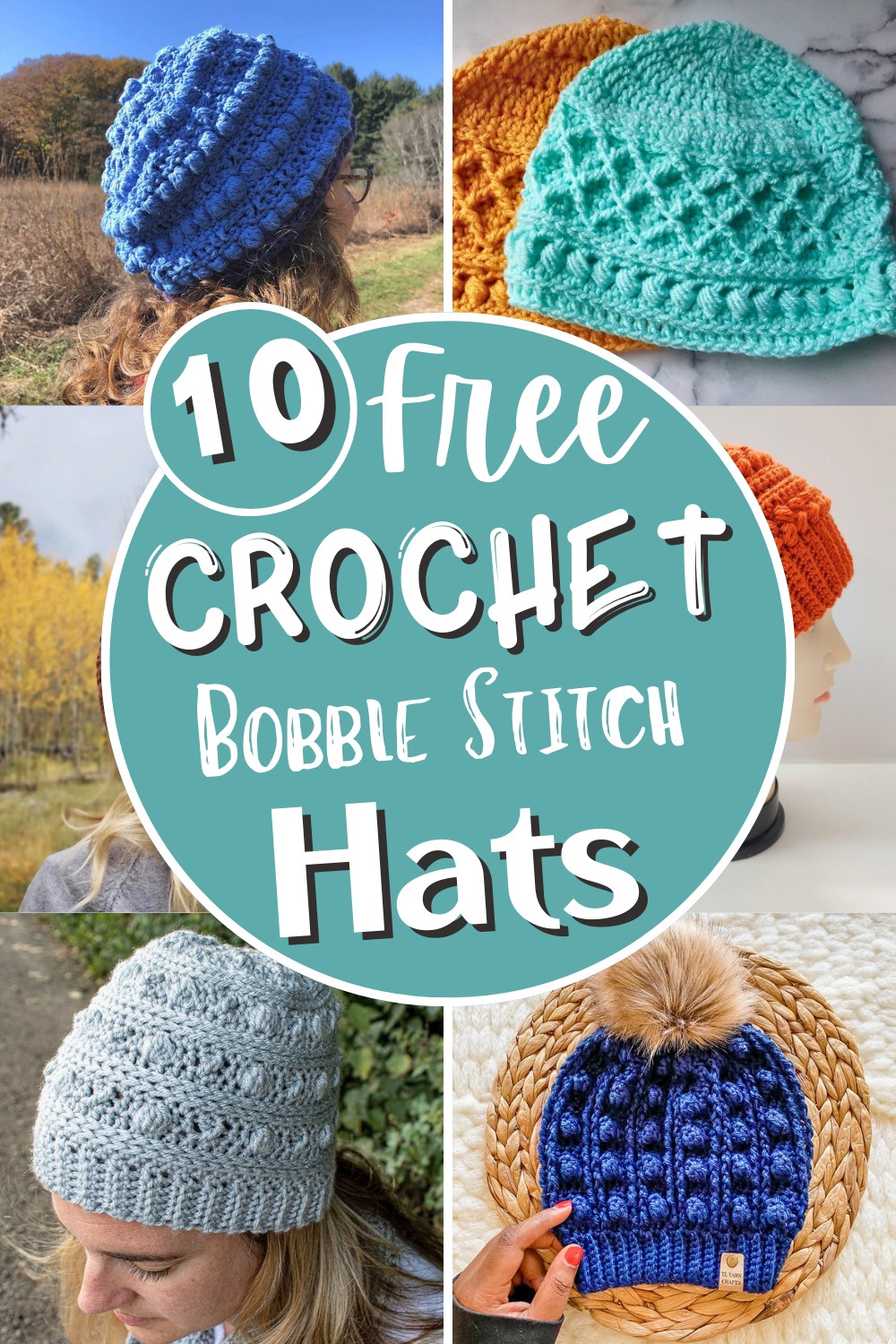 10 Crochet Bobble Stitch Hats Patterns