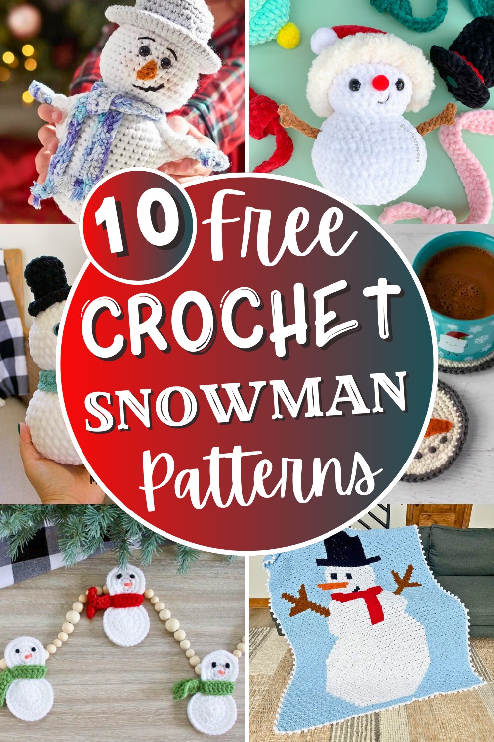 10 Soft Crochet Snowman Patterns