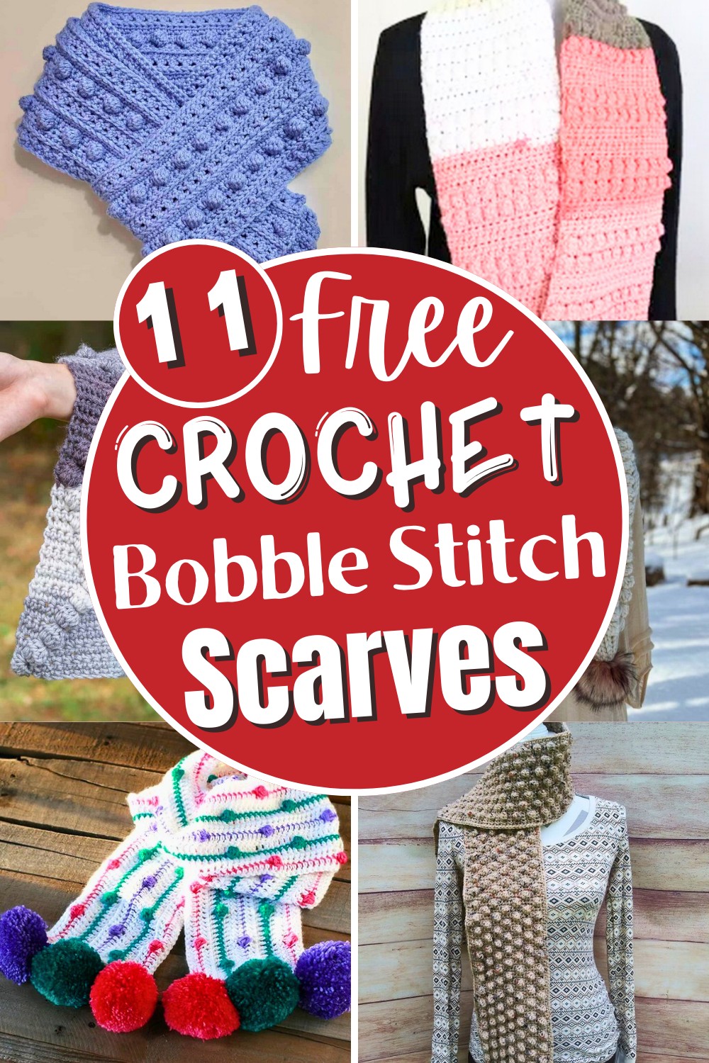11 Crochet Bobble Stitch Scarf Patterns