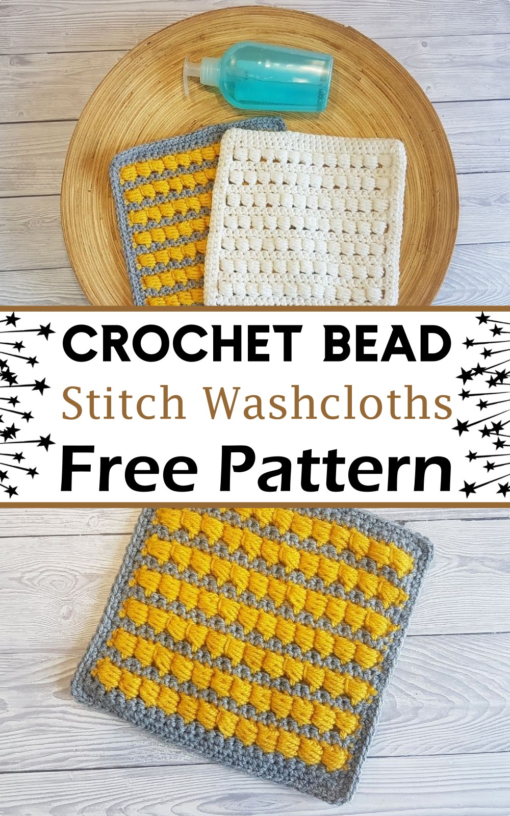 Bead Stitch Washcloths