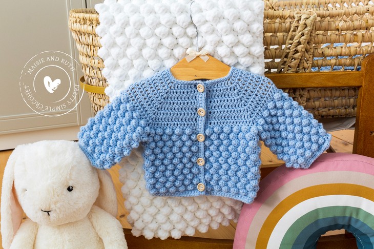 Bobble Crochet Baby Cardigan Pattern
