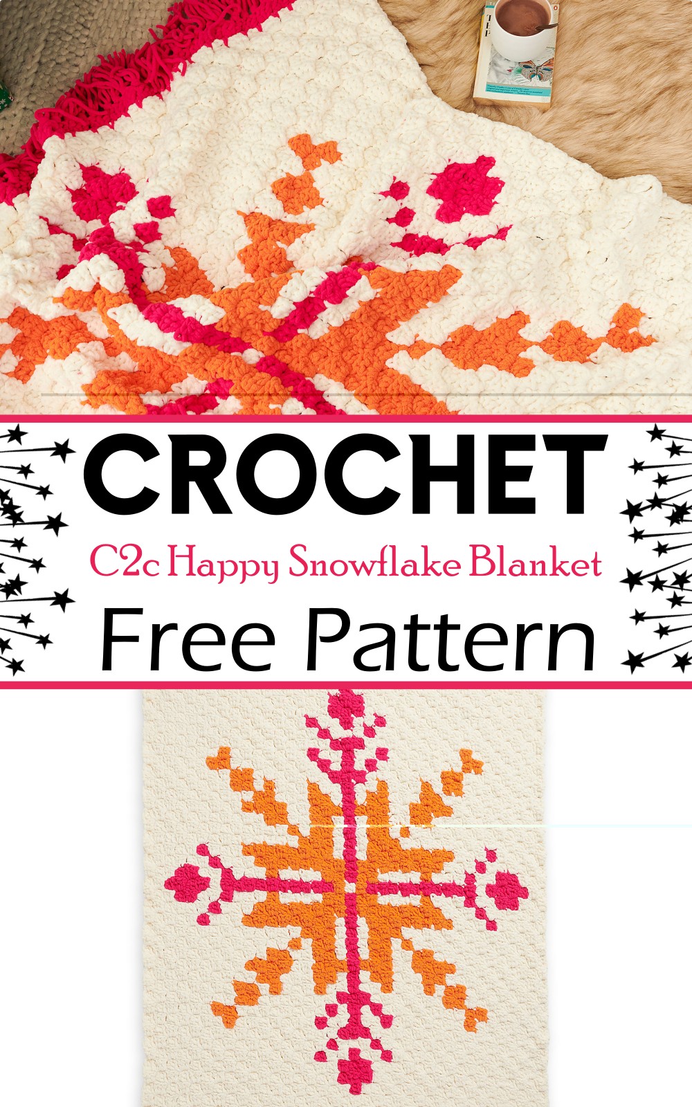 C2c Happy Snowflake Blanket