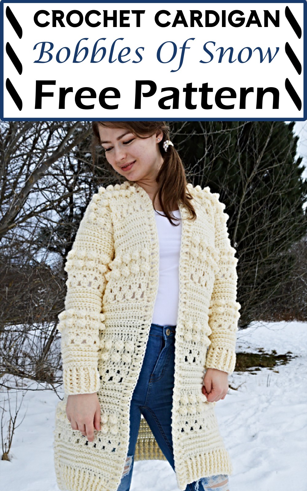 Cardigan Bobbles Of Snow