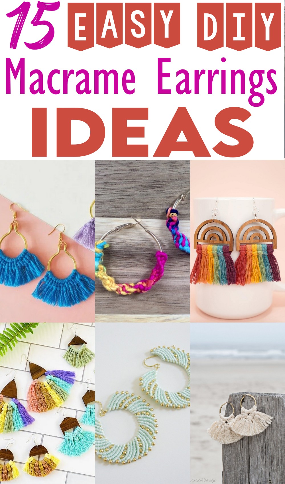 DIY Macrame Earrings Ideas 1