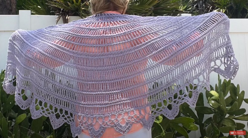 Easy Half Circle Crochet Shawl Pattern
