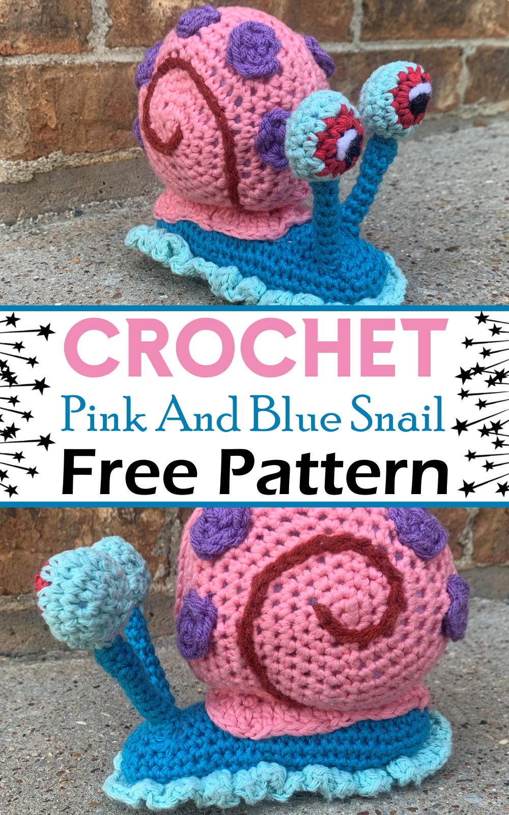 Pink And Blue Snail