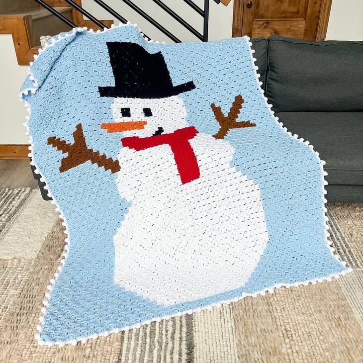 Snowman C2c Blanket