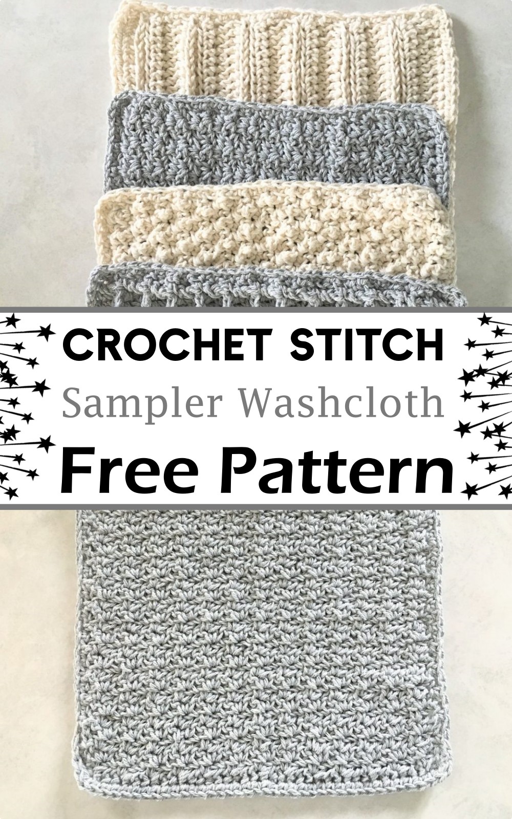 Stitch Sampler Washcloth Collection