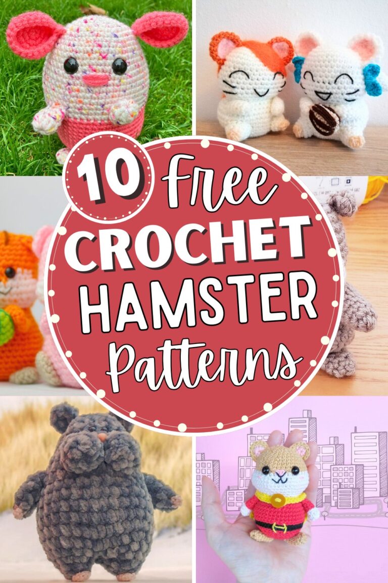 10 Hamster Free Crochet Patterns In Different Colors - Clairea Belle Makes