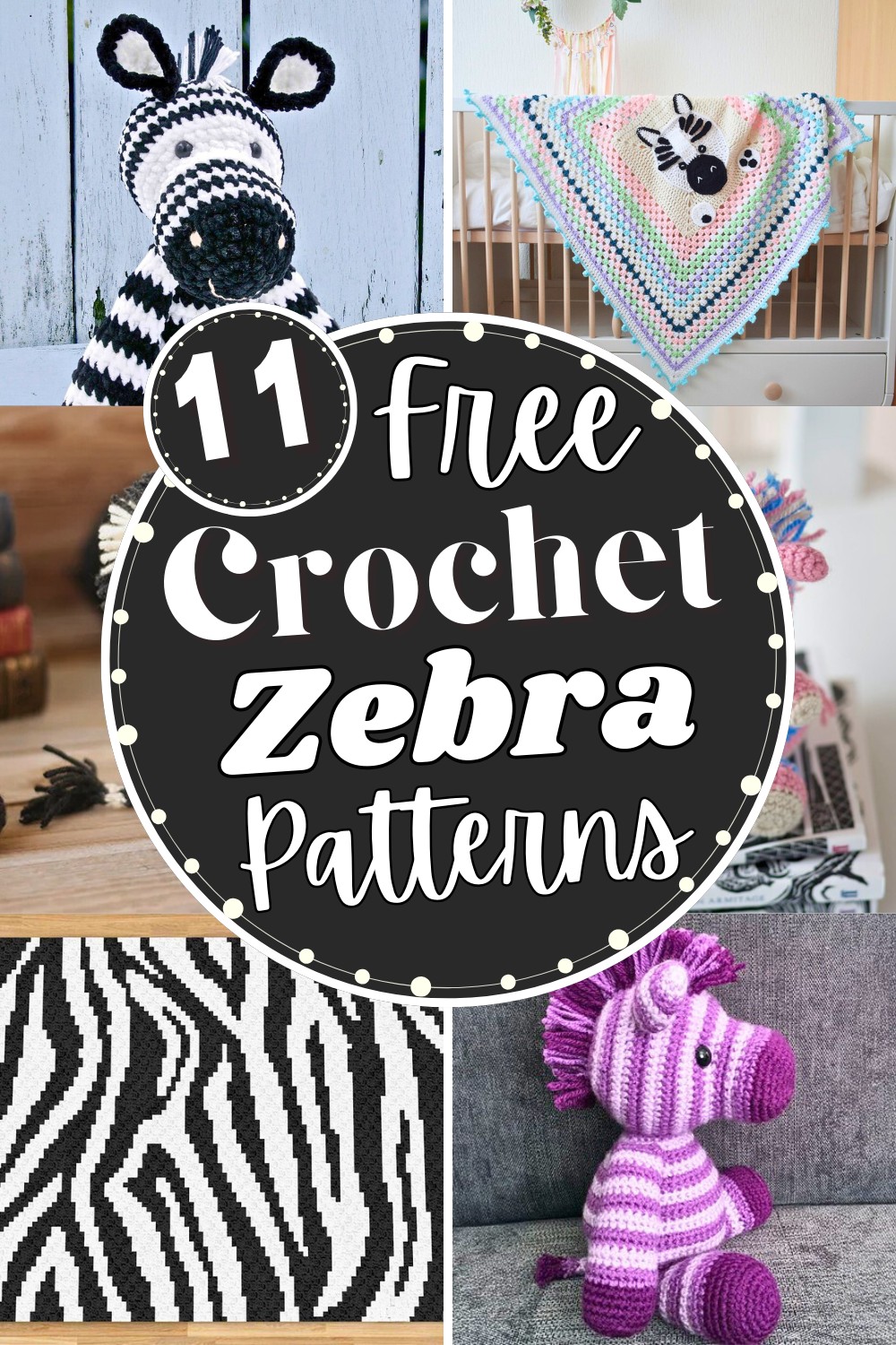 11 Free Crochet Zebra Patterns