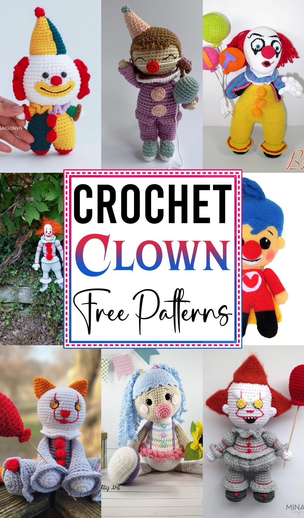 Amigurumi Clown Free Crochet Patterns