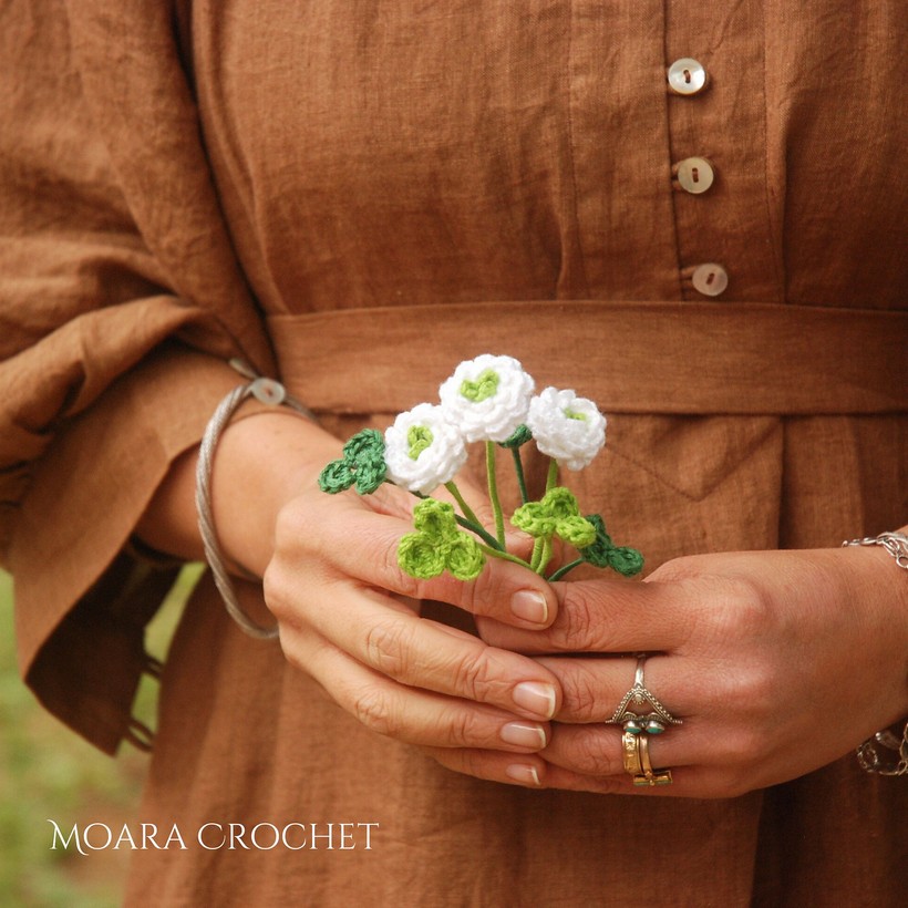 Crochet Clover Flower