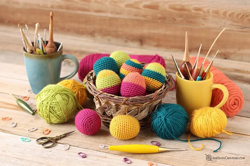 Easy Crochet Easter Eggs