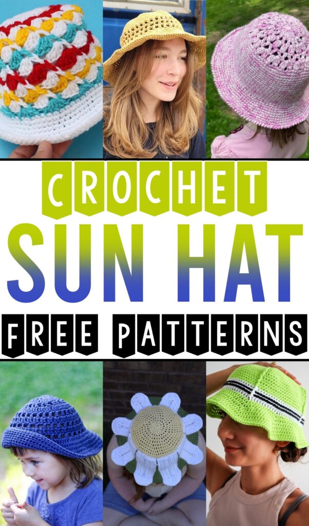 10 Free Crochet Sun Hat Patterns For Summer - Clairea Belle Makes