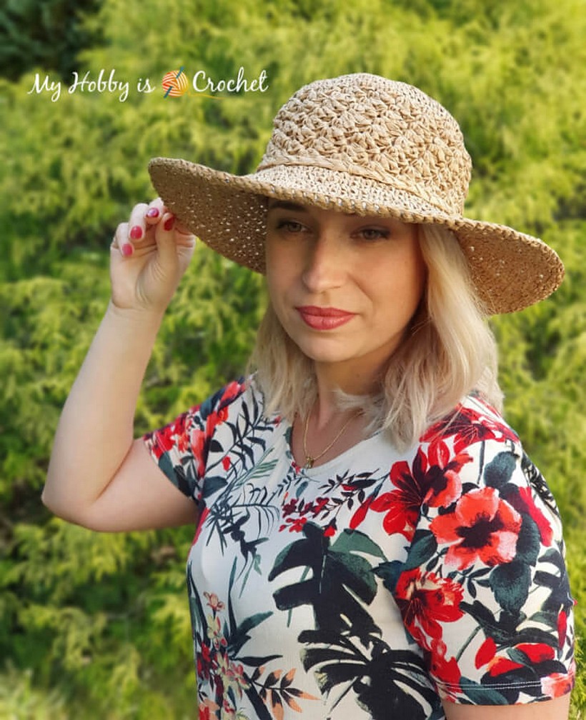 Raffie hat for women 