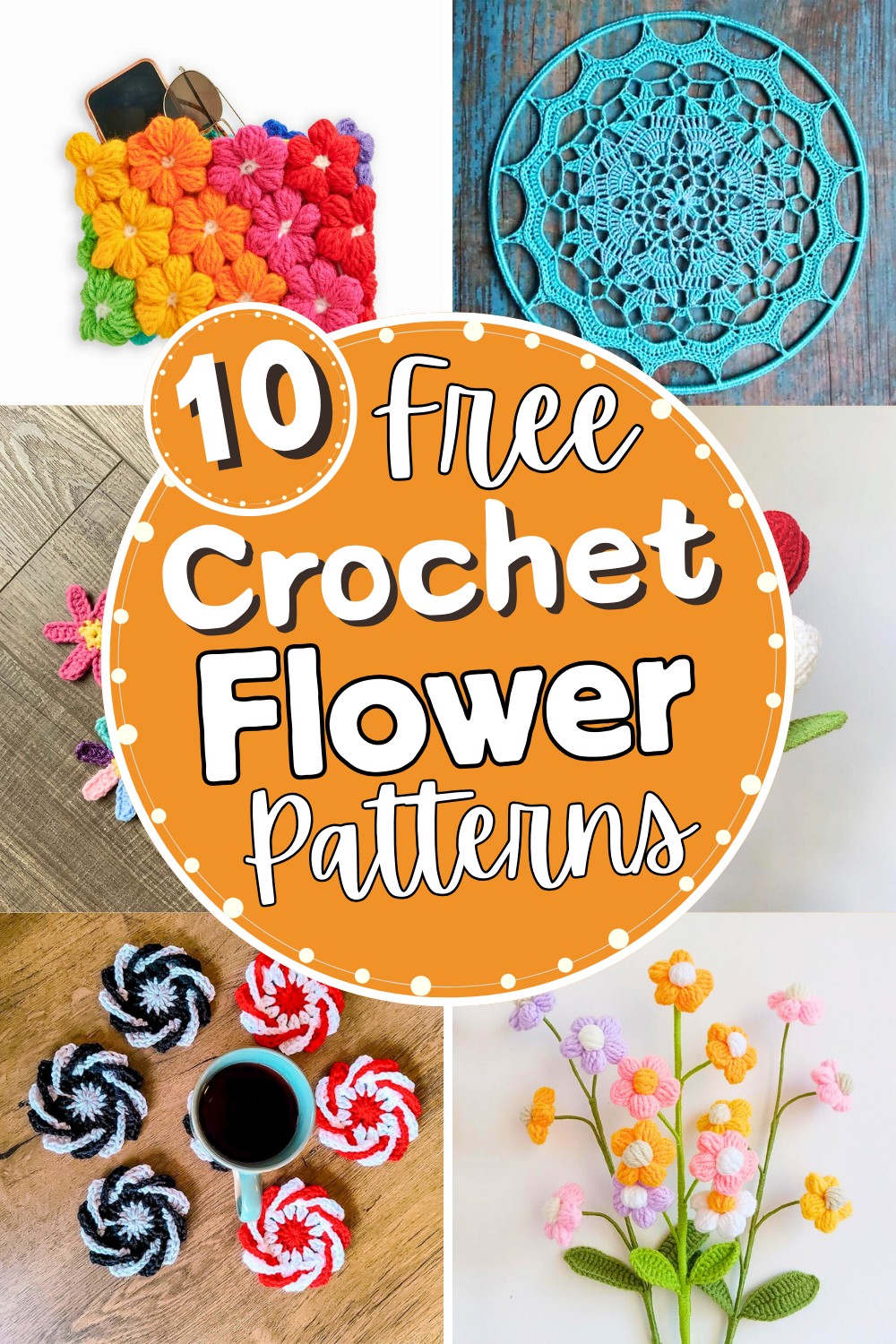 10 Free Crochet Flower Patterns