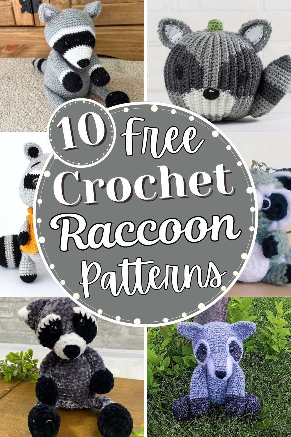 10 Free Crochet Raccoon Patterns