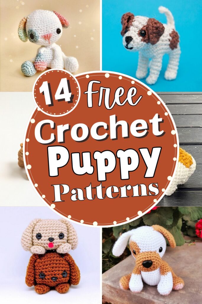 14 Free Crochet Puppy Patterns To Make Amigurumi - Clairea Belle Makes