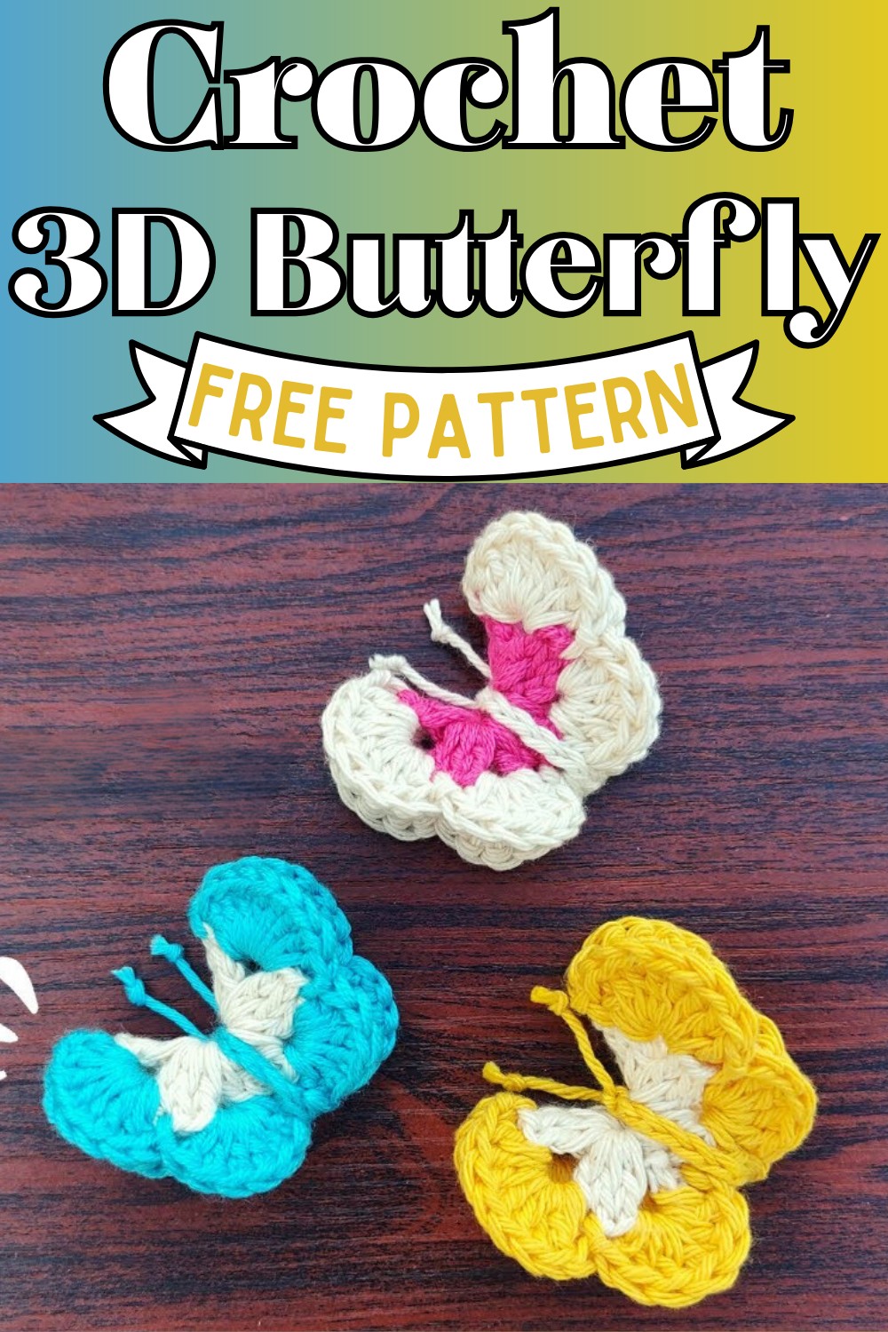 Crochet 3D Butterfly